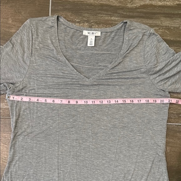 White House Black Market Gray Fitted Short Sleeve Tee - Picture 5 of 6